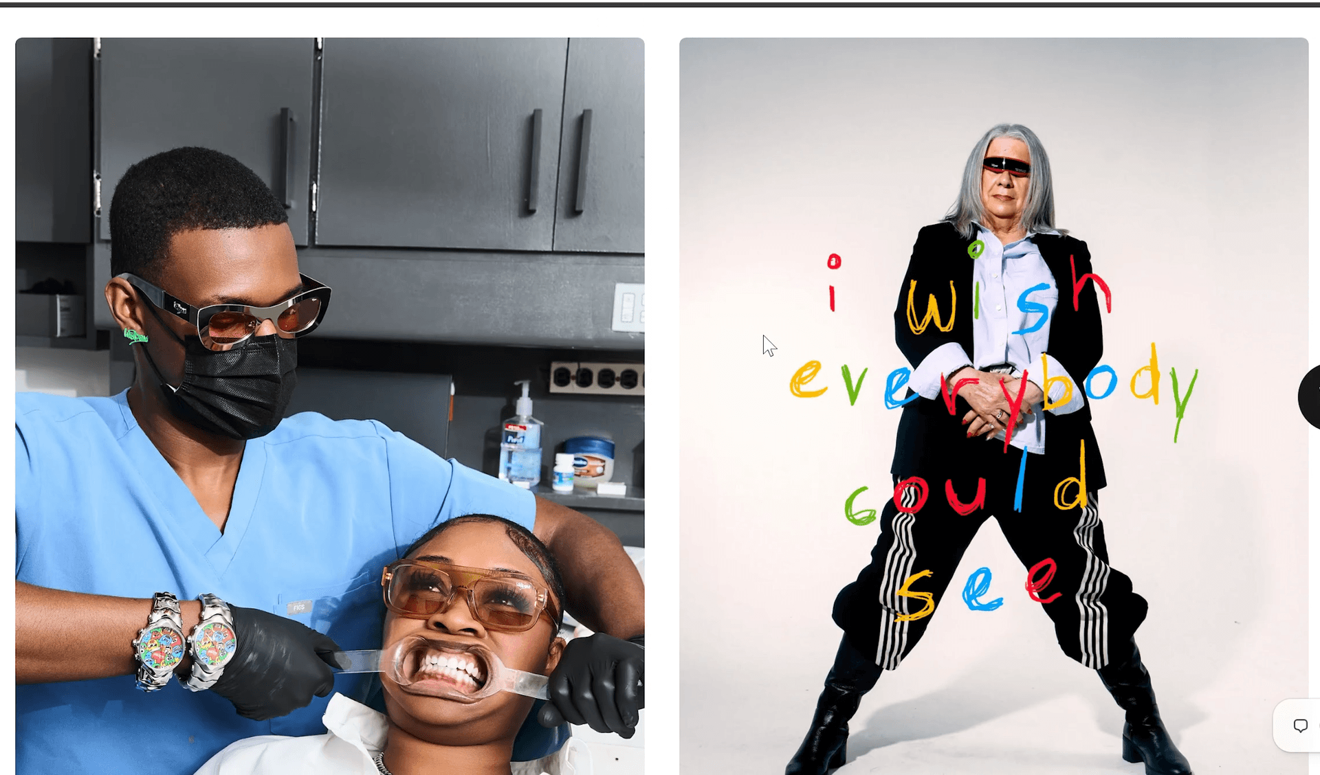 The old site's lookbook page